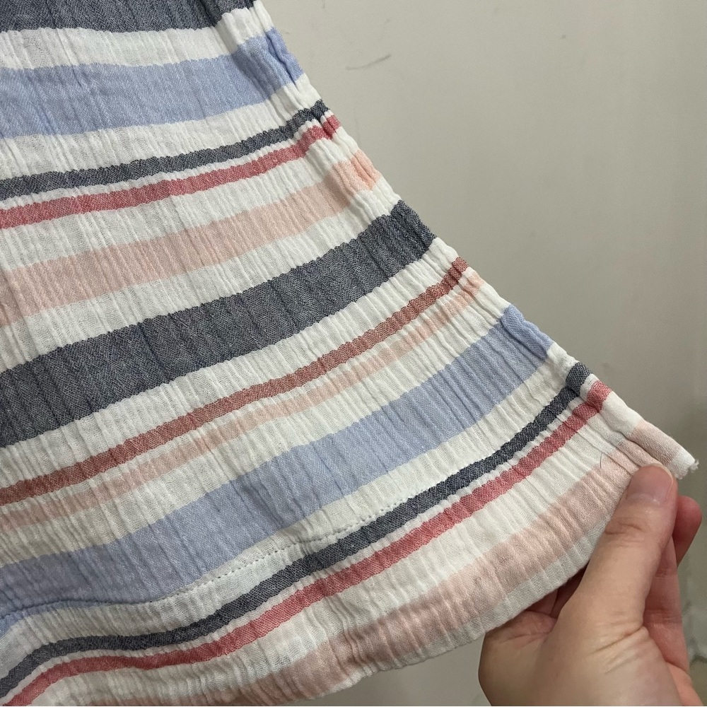 Marine Layer Striped Maxi Dress in White and Light Blue with Pastel Accents - Picture 11 of 16
